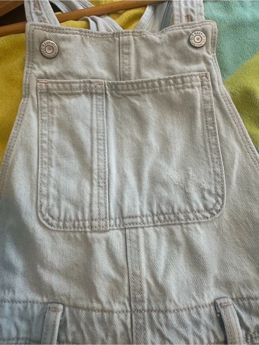 Old Navy Light Blue Denim Short Overalls
